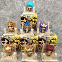 7 Buah/set Boneka Mainan Figur PVC Mini Anime Saint Seiya The Zodiac Sagitarius Scorpio Gemini Pisces