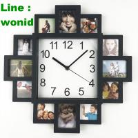 นาฬิกากรอบรูป 12 ภาพ แขวนผนัง 12 Photo frames wall clock