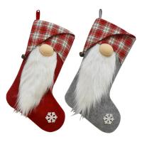 Christmas Socks Decoration Stockings Reusable Felt Craft Large Christmas Socks Faceless Doll Gnome Stocking Christmas Decor with Lanyard For Christmas Trees Fireplaces Bedsides Walls show