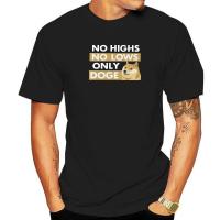 Bitcoin Cryptocurrency Art No Highs No Lows Dogecoin T Shirt Harajuku High Quality Tshirt Loose Vintage Short Sleeve Streetwear