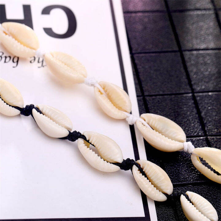 new-fashion-rope-chain-natural-shell-choker-necklace-collar-necklace-seashell-choker-necklace-for-women-summer-ocean-necklace