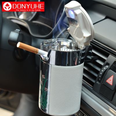 hot！【DT】✈☞  Car Ashtray Carbon Multifunctional with Interior Supplies Mens