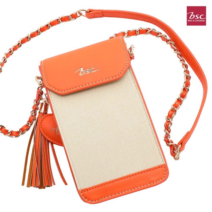 bsc-bag-amp-luggage-กระเป๋าสะพาย-phone-bag-รุ่น-gainar-สีส้ม