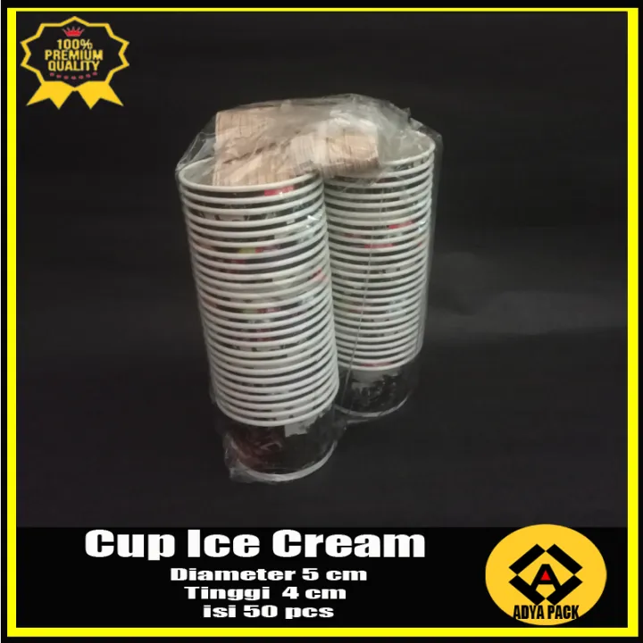 Paper Cup Es Krim 50 ml Wadah Es Krim Paper Cup Ice Cream Cup es krim ...