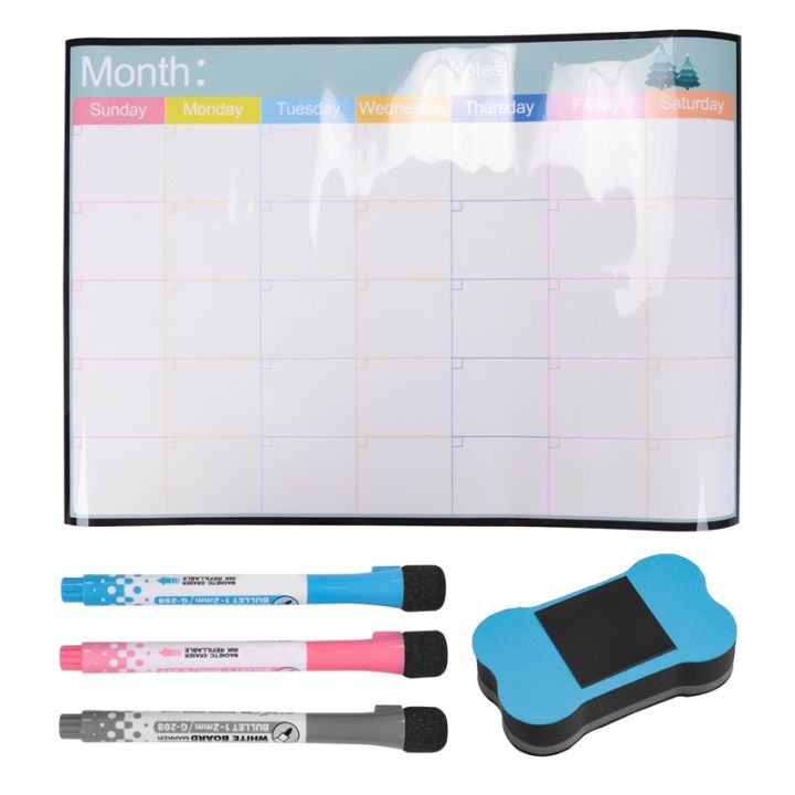 Magnetic Whiteboard Calendar Schedule Weekly Monthly Magnet Calendar ...