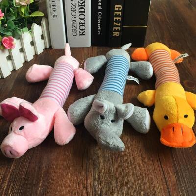 Pet Play Toys Pet Dog Puppy Cat Squeaker Quack Sound Throw Toy Chew Play Interactive Toys Elephant Duck Pig Toys