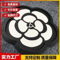 [COD] car anti-slip mat pvc flower mosaic cartoon creative high temperature resistant round mobile phone