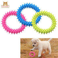 BP【ready Stock】Tpr Rubber Thorn Ring Circle Bite-Resistant Tooth Cleaning Molar Toys For Cats Dogs (สีสุ่ม)COD【cod】