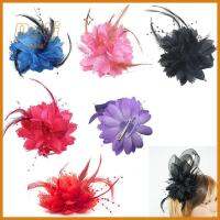 PETIBABE ของเด็ก เข็มกลัด การแสดงเต้นรำ Fascinator ข้อมือดอกไม้ กิ๊บติดผมขนนก กิ๊บติดผมเจ้าสาว อุปกรณ์ผมจัดงานแต่งงาน