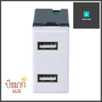 เต้ารับ USB HACO 1 ช่อง AP-USB2 2 แอมแปร์ สีขาวUSB SOCKET HACO 1 MODULE AP-USB2 2 AMPERE WHITE **คุ้มที่สุดแล้วจ้า**