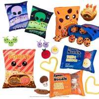 【CW】Funny Aliens Noodles Donut A Plush Bag Pudding Toy Cookie Bubble Tea Axolotl Animals Candy Creative Gift Home Decor Throw Pillow