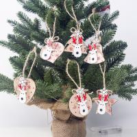 Christmas Tree Elk Bell Ball Heart Wooden Hanging Pendant Decor Fot Home Noel 2020 New Year Decoraton Natal Gift Navidad Pendant