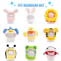 New Funny Pet Cat Headgear Rabbit Frog Bee Cartoon-Shaped Dog Headgear Cat Hat Cross-Dressing Party Selling Cute Pet Clothing Clothing Shoes Accessori