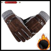 THEBLANC Windproof Big Size Knitted Men Gloves Moto Mittens Warm Gloves Winter