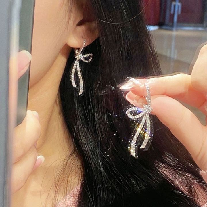 cod-dong-jie-douyin-earrings-of-the-same-style-knot-bow-earrings-light-luxury-high-end-elegant-temperament-and-summer-design