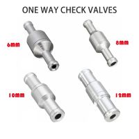 One Way Check Valve Aluminium Alloy Fuel Non Return Check Valve 6/8/10/12mm for Petrol Diesel Car Automobile Oil Water Pumps