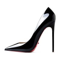 ▽ Quality Sexy Red Bottom Stilettos Women Pumps Pointed Toe shoes 12cm Bright High Heels Wedding Daily Formal Shoe Dropshopping