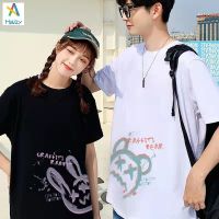 COD lv1758474jitu Graffiti bear short sleeve couples outfit Cartoon womens short sleeve T-shirt.