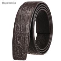 Genuine Leather Belt For Men No Buckle 3.5cm Mens Automatic Buckle Belt Without Buckle High Quality Cowhide Leather Belt