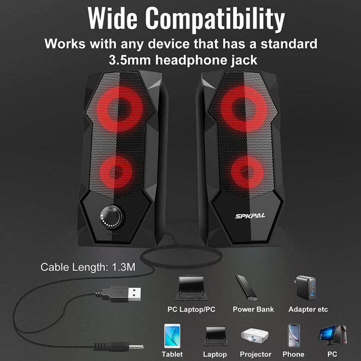 spkpal-computer-speakers-rgb-gaming-speakers-for-pc-2-0-wired-usb-powered-stereo-volume-control-dual-channel-multimedia-aux-3-5mm-for-laptop-desktop-monitors-10w