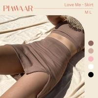 Love me skirt  กระโปรงผ้าร่อง ผ้ายืด ใส่สบายผ่าหน้าขา pimwaar