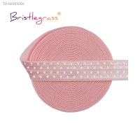 ✁♧✳ BRISTLEGRASS 2 5 10 Yard 5/8 15mm Polka Dot Print Fold Over Elastics FOE Spandex Satin Band Hair Tie Headband Dress Sewing Trim