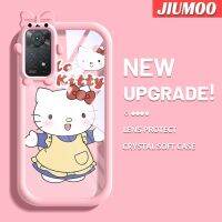 เคส JIUMOO สำหรับ Xiaomi Redmi Note 11 Pro 5G Note 11e Pro กระโปรงการ์ตูนลาย Hello Kitty สีสันสดใสน่ารักกล้องมอนสเตอร์ตัวน้อยนิ่มสำหรับเลนส์กันกระแทกแบบใสเคสมือถือความคิดสร้างสรรค์โปร่งใสเรียบง่ายฝาครอบป้องกันซิลิโคน