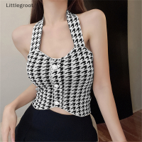 Littlegroot [2023 new HOT FASHION] ผู้หญิงฤดูร้อนเซ็กซี่ Halter แขนกุดถังด้านบน