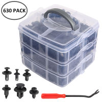 630pcsbox Universal Car Clips with Removal Tools Mixed Vehicle Body Plastic Push Pin Rivet Fasteners Trim Clip Moulding Clips