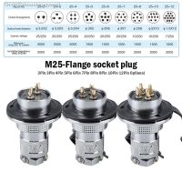 ┇ GX25 25MM Aviation Connector with Flange Male and Female 2/3/4/5/6/7/8/9/10/12 Pin Wire Panel Connector Aviation Plug Socket