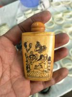 ₪ Rare Qing Dynasty bone snuff bottlelove 01Hand paintingFree shipping