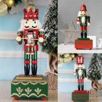 1 PCS 36Cm Music Box Wooden Nutcracker Toy Crafts , C