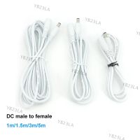 1m 5m white DC Power supply Female to Male connector Cable Extension Cord Adapter Plug 12V 22awg 5.5x2.1mm Cords For Strip Light YB23TH