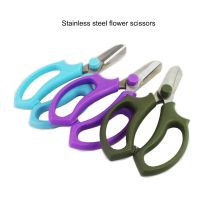 【LZ】 Scissors Herbs Garden Florist Flower Shears Stripper Burrs DIY Cut Tools Trimming Plants Safety Shop Pruning Purple