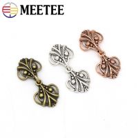 5/10pcs Meetee 25X55mm Metal Buckle Retro Hook Buttons for Cloak Sew-On Hooks Clasp DIY Coat Garment Button Decorative