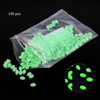 【YF】۞♀  100pcs 3.4X5mm / 5X8mm Plastic Oval Night Fishing Beads Sea Floating Float Tackles Accessories