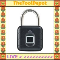 TheToolDepot ล็อกประตูด้วยลายนิ้วมือลายนิ้วมือขนาดเล็ก USB ล็อคกันขโมยสัมผัสอัจฉริยะแบบไม่มีกุญแจสำหรับตัวล็อกตู้ลิ้นชักเคสเดินทาง