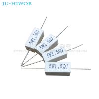 10pcs 5W 5 Cement Resistor 0.1 0.22 0.33 0.5 1 1.2 1.5 1.8 2 2.2 3 3.3 3.6 4.7 5 8 10 15 20 25 30 100 K R ohms Power Resistance