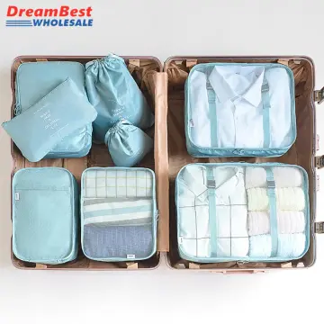 8 pieces Set Travel Organizer Storage Bags Suitcase Packing Set