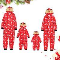 【cw】 Family Matching OutfitsPajamasHooded Romper JumpsuitPajamas SleepwearOutfits Xmas Clothes 【hot】