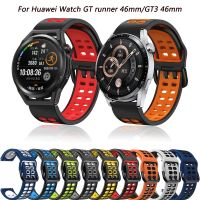 cfgbsdge New Silicone 22mm Smart Watch Band Strap For Huawei Watch GT3 46mm/GT runner 46mm Bracelet Wristbands For Watch 2 3 Pro Easyfit