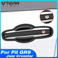 Vtear Car Door Handle Bowl Cover Stainless Steel Handles Decor Plate Moldings Accessories For Honda Fit GR9 Jazz Crosstar 2021