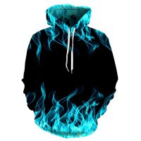 Sudadera con capucha de llama colorida para hombre y mujer, suéter 3D con capucha, abrigo de otoño e invierno, chaqueta negra con capucha, novedad de 2022