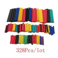 328Pcs Heat Shrink Tubes Assorted Kit Heat Shrinking Tubing Wrapping Kit Electrical Connection Wire Cable Insulation Sleeving Electrical Circuitry Par