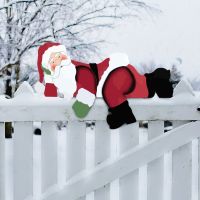 Christmas Decoration Fence Peeker Santa Snowman Dwarf 2023 Christmas Decoration DIY Christmas Garden Yard Outdoor Art Sign Funny