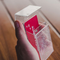 pocket Box glitter Transparent organizer Plastic card Box Portabl case card holder