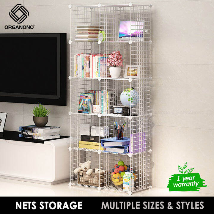 Organono Screwless DIY Cubes Metal Net Frame Wardrobe
