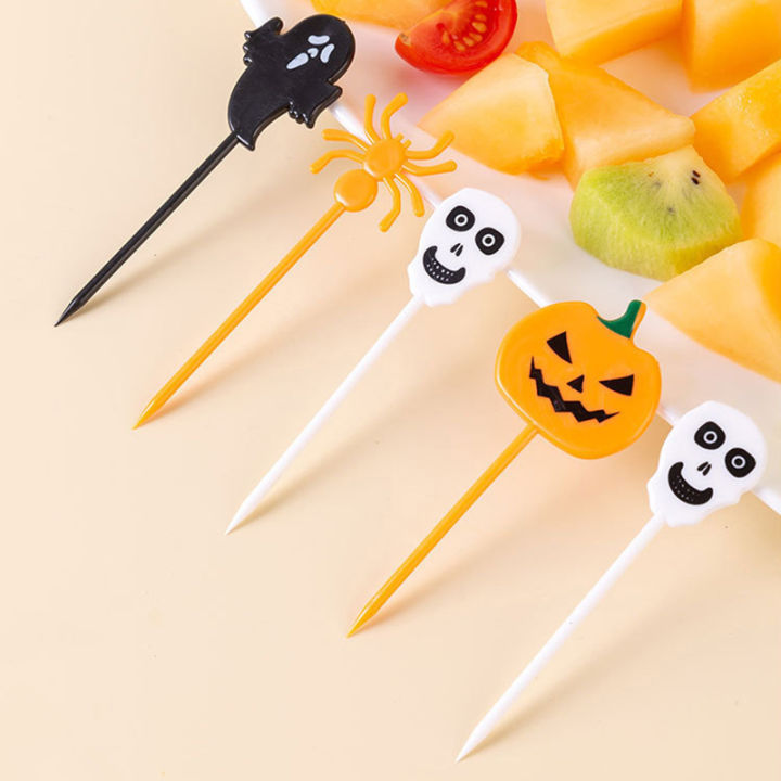 uni-6-10pcs-cartoon-fruit-fork-toothpicks-food-selection-mini-bento-box-decoration-ตกแต่งคริสต์มาส