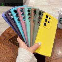 [ข้อเสนอพิเศษ]เคสโทรศัพท์ผิวด้านซิลิโคนเหลวของแท้สำหรับ Samsung Galaxy S23 S21 S22พิเศษพร้อมเคสกันกระแทกนุ่ม S22Plus S23Plus