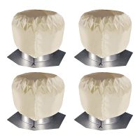 4 Piece Turbine Roof Vent Cover House Roof Turbine Hoods Shield Canvas 20Inch X 20Inch